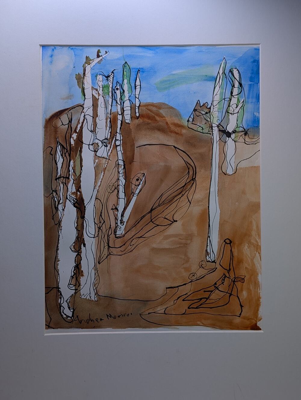 Andrew Marisco Original Watercolor Ink Painting California Artist Abstract...